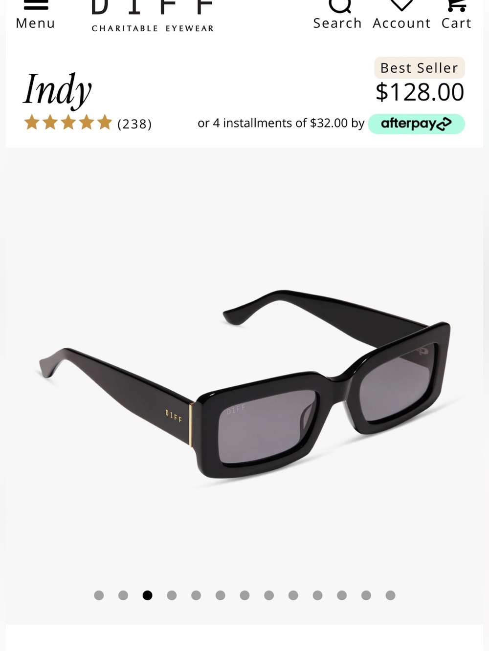 DIFF black sunglasses